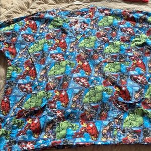 Marvel scrub top